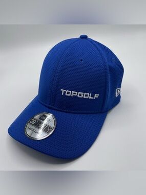 New Era 39Thirty Top Golf Hat Cap Size L/XL Blue Embroidered Top Golf Logo NWT
